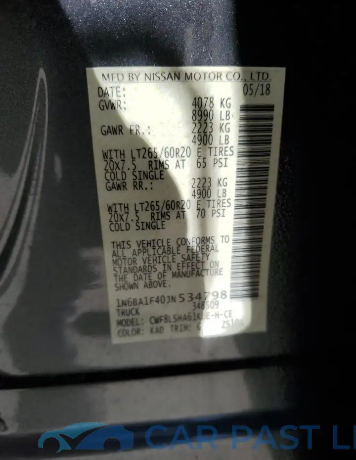 1N6BA1F40JN534798# 12