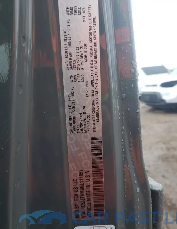 1C6JJTAM9NL111857# 13