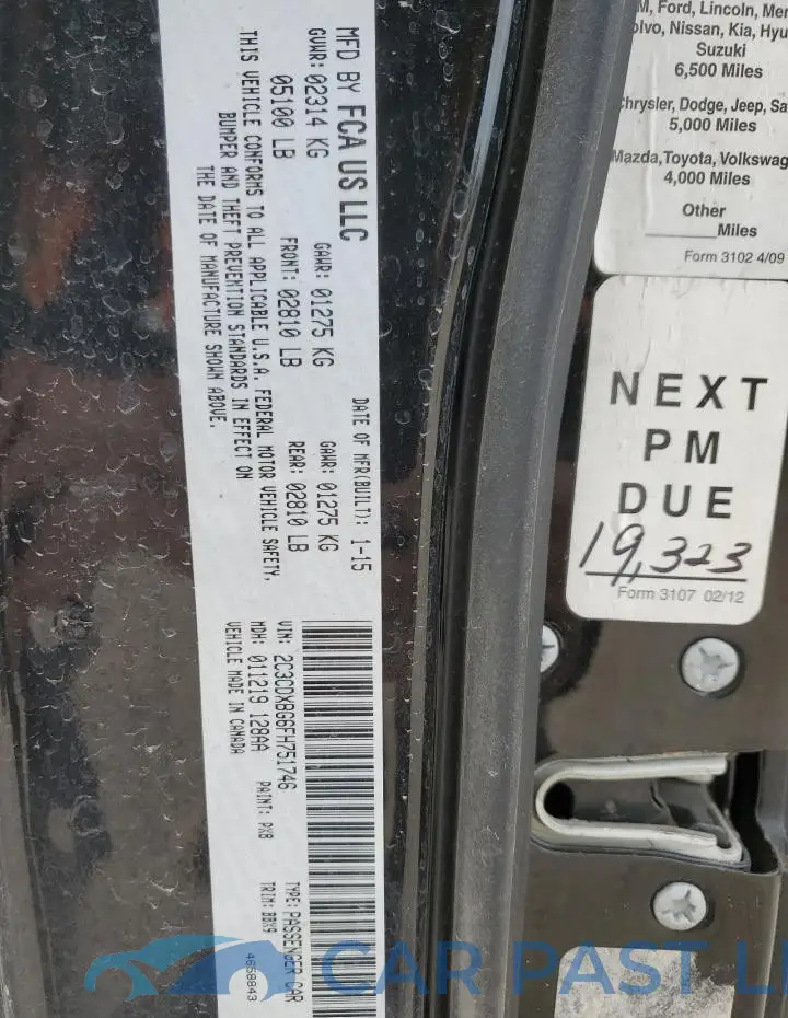 2C3CDXBG6FH751746# 12