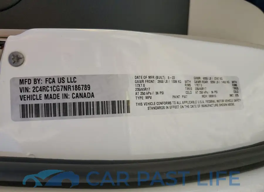 2C4RC1CG7NR186789# 13