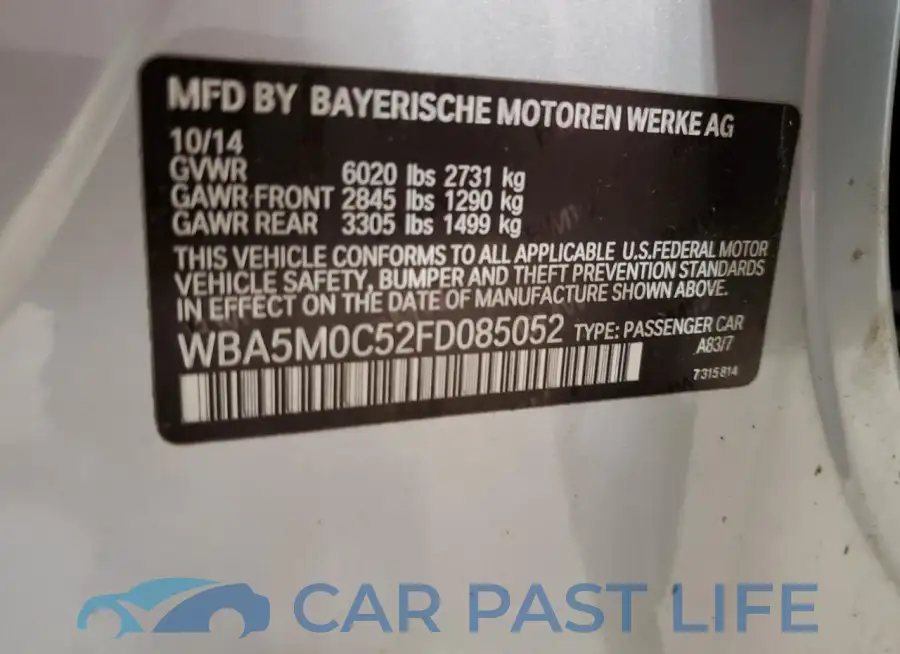 WBA5M0C52FD085052# 12