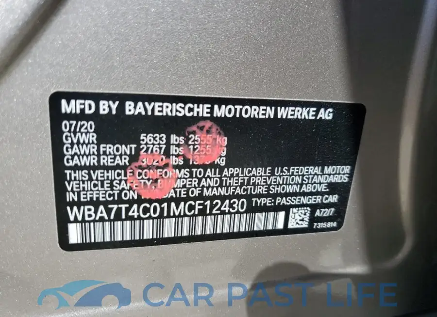 WBA7T4C01MCF12430# 13