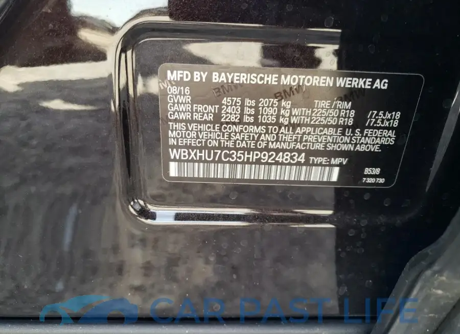 WBXHU7C35HP924834# 12