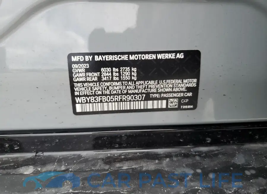 WBY83FB05RFR90307# 12