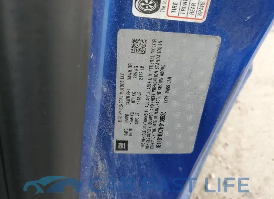 1G1FB1RX7H0139525# 12