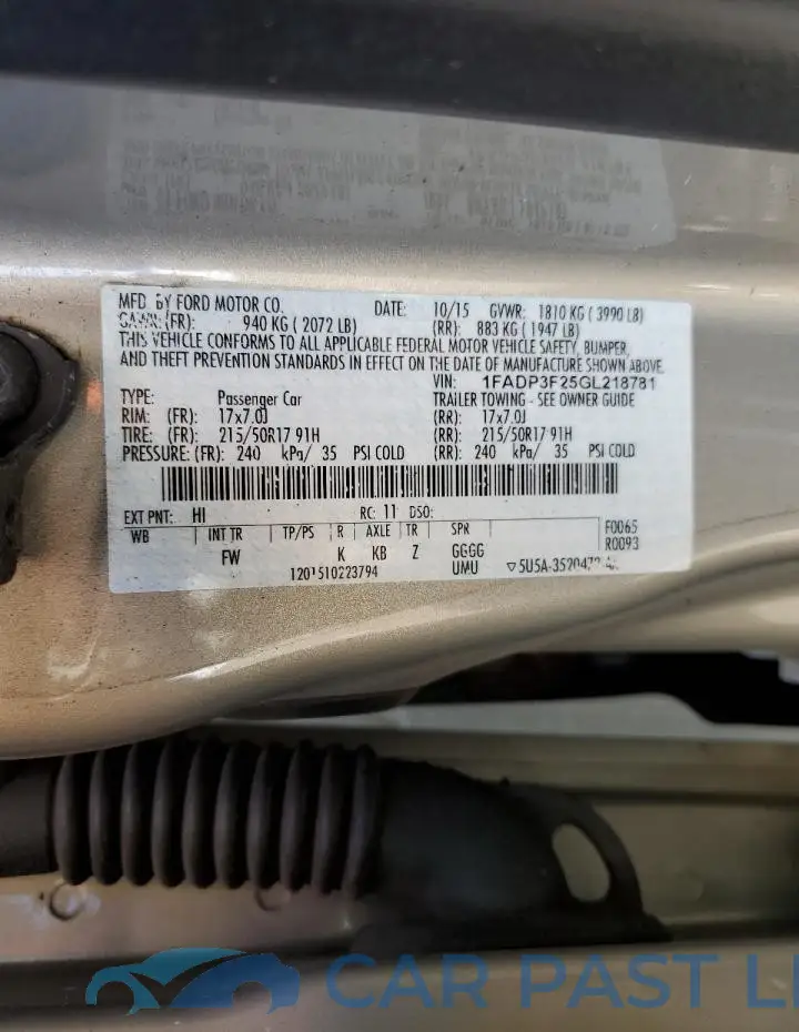 1FADP3F25GL218781# 13