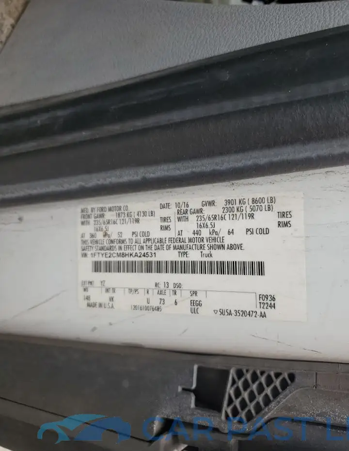 1FTYE2CM8HKA24531# 13