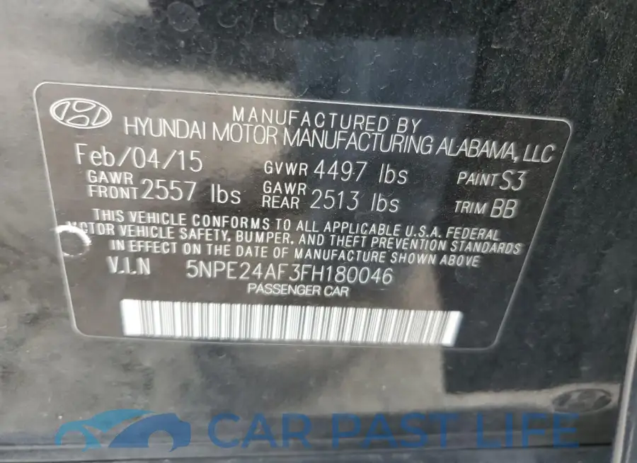 5NPE24AF3FH180046# 12
