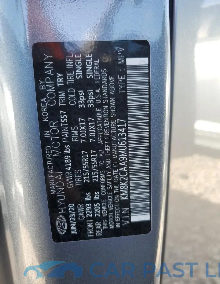 KM8K2CAA9MU613417# 13