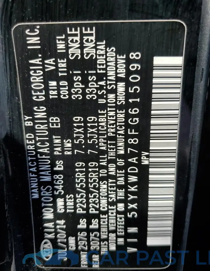 5XYKWDA78FG615098# 13