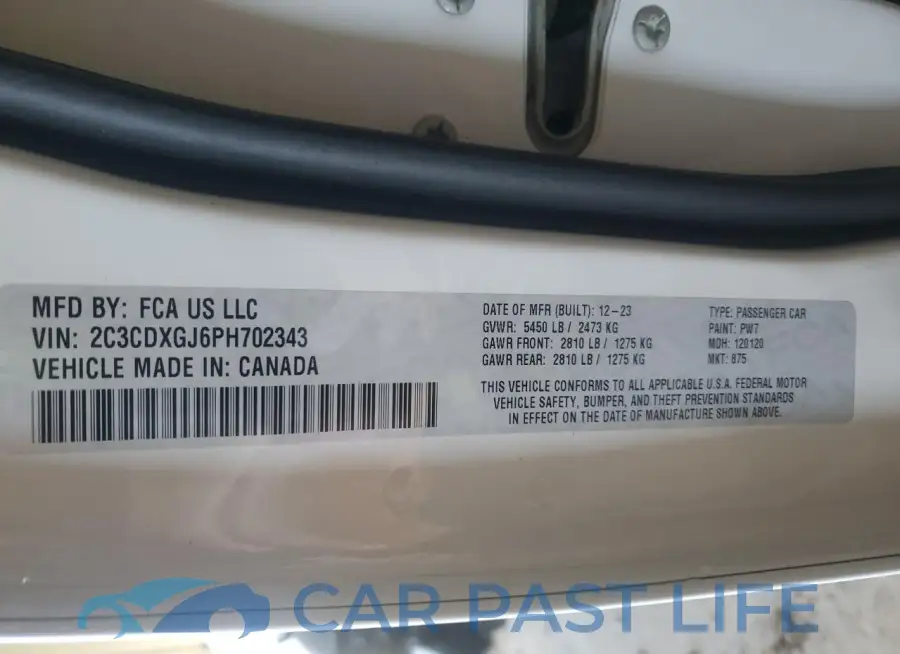 2C3CDXGJ6PH702343# 12