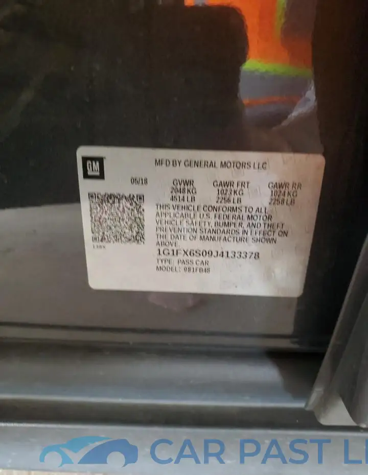 1G1FX6S09J4133378# 12