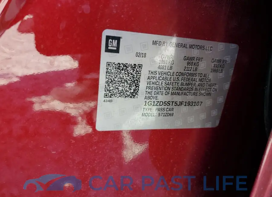 1G1ZD5ST5JF193107# 12