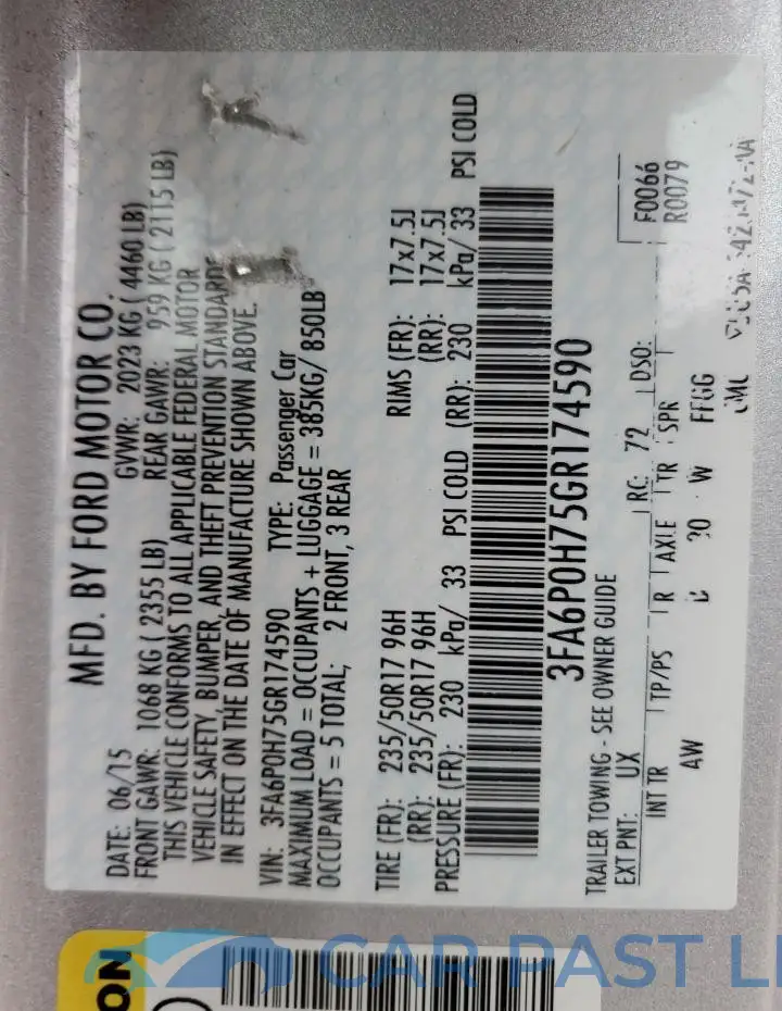 3FA6P0H75GR174590# 13