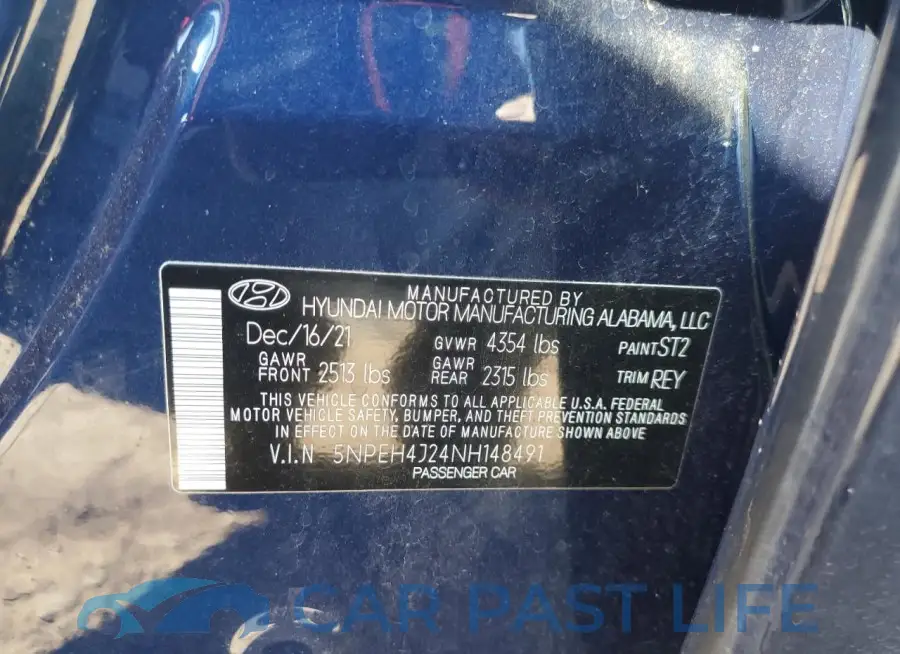 5NPEH4J24NH148491# 12