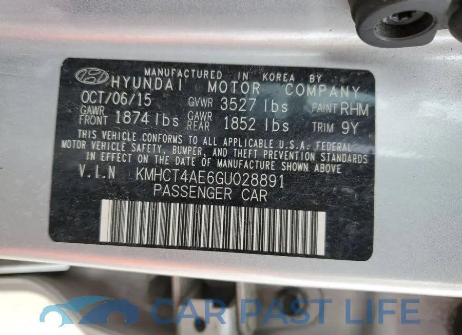 KMHCT4AE6GU028891# 12