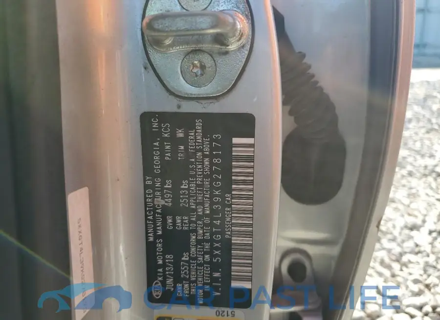 5XXGT4L39KG278173# 12