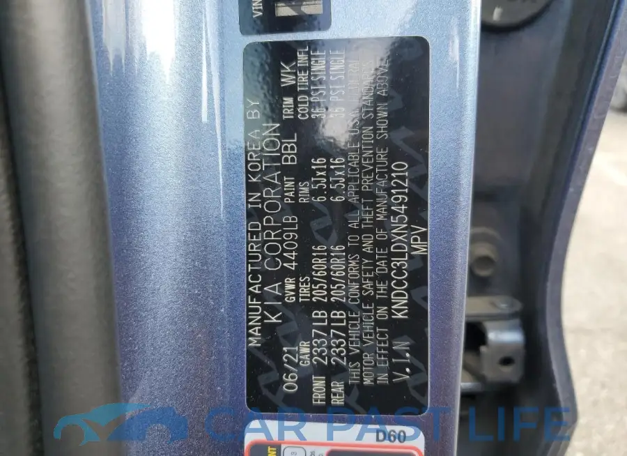 KNDCC3LDXN5491210# 13