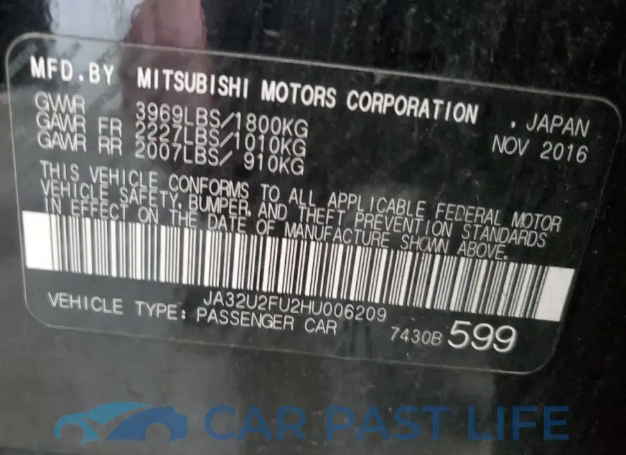 JA32U2FU2HU006209# 12