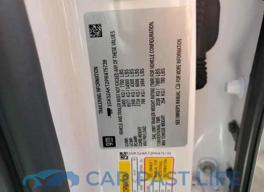 1GKS2AKT2PR475739# 12