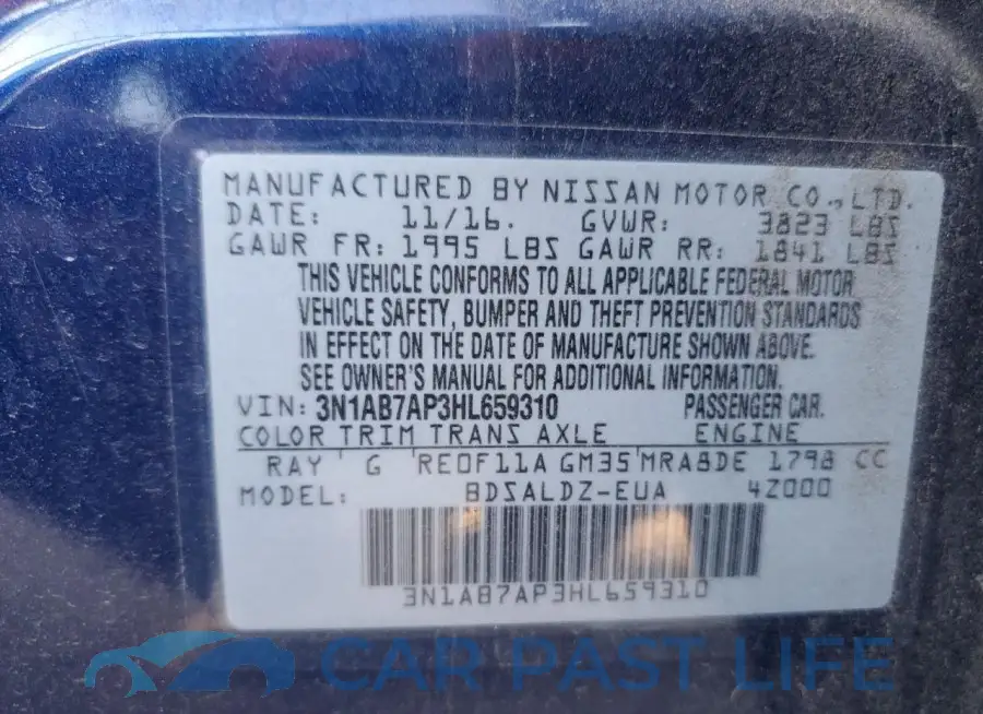3N1AB7AP3HL659310# 12