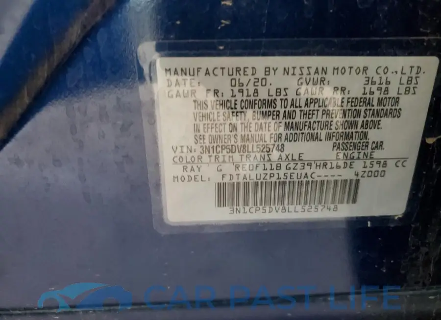 3N1CP5DV8LL525748# 12