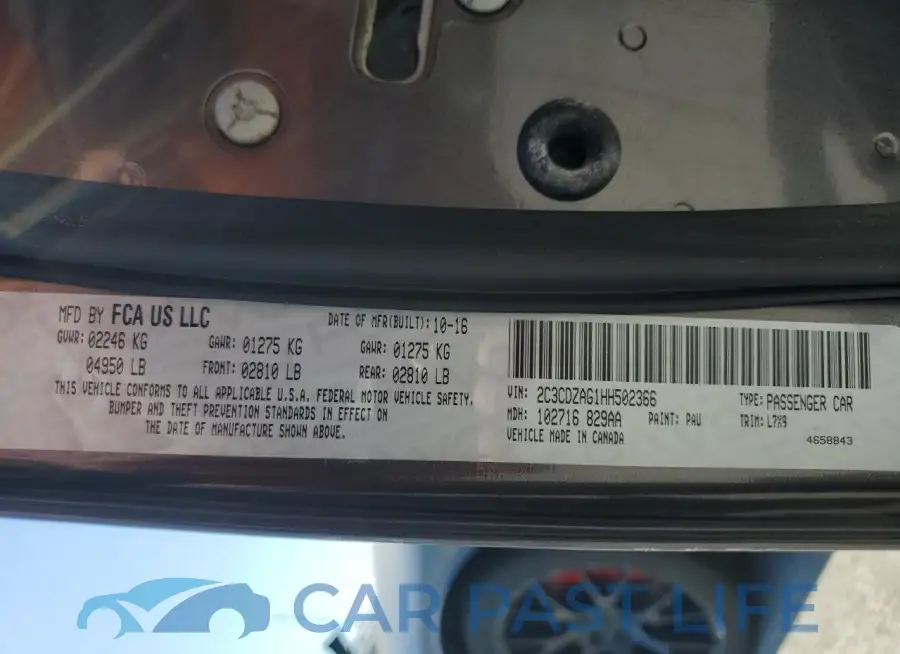 2C3CDZAG1HH502366# 12