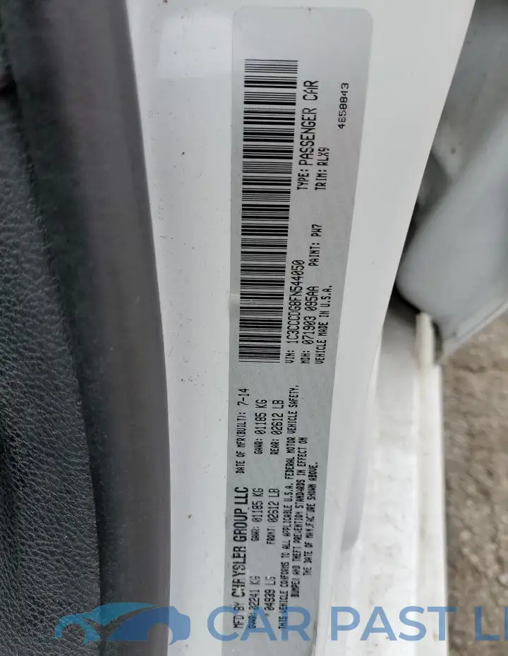 1C3CCCDG8FN544050# 12