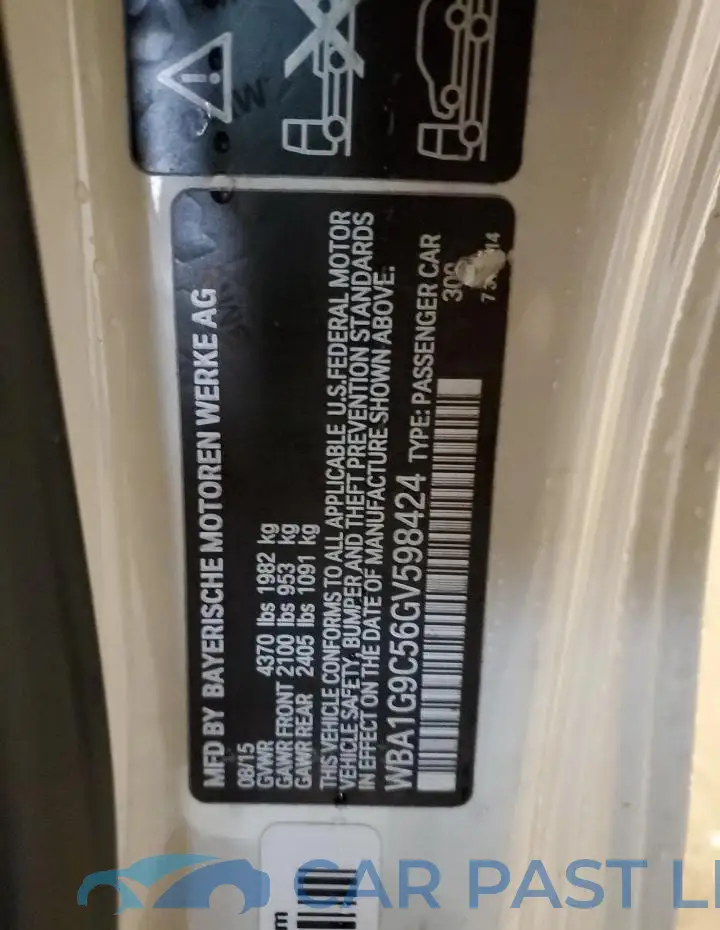 WBA1G9C56GV598424# 12