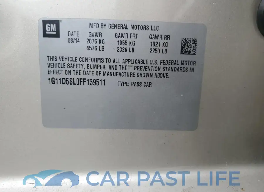 1G11D5SL0FF139511# 12