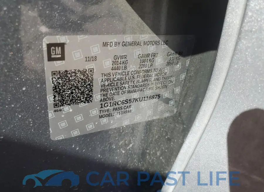 1G1RC6S57KU116875# 12
