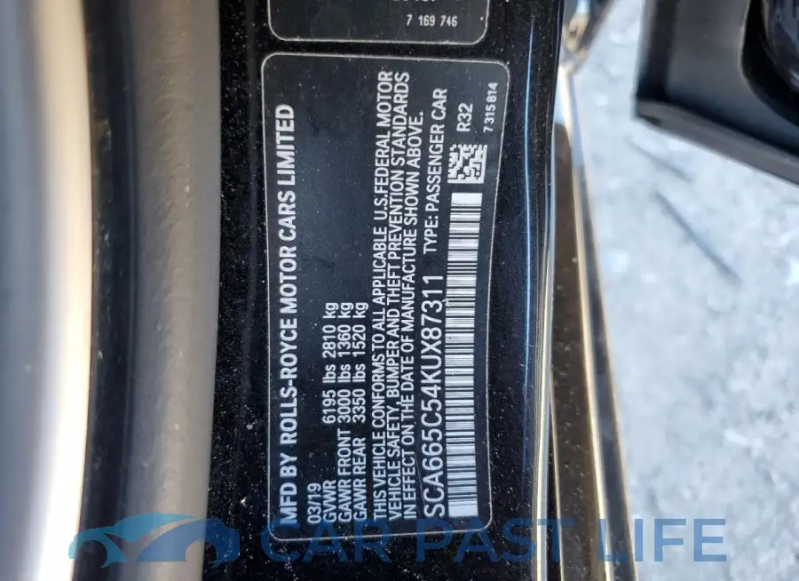 SCA665C54KUX87311# 12