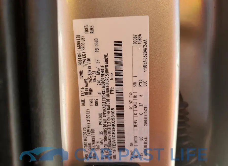 1FTEW1CF2HKC53105# 13