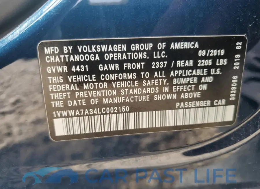 1VWWA7A34LC002150# 13