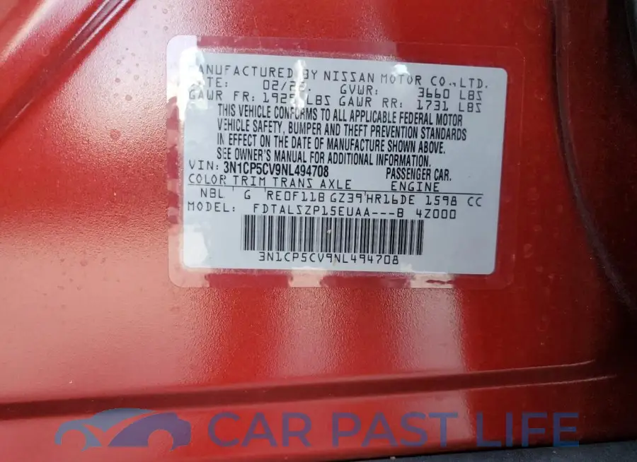 3N1CP5CV9NL494708# 13