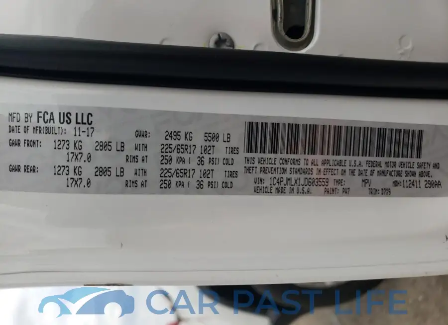 1C4PJMLX1JD603559# 12