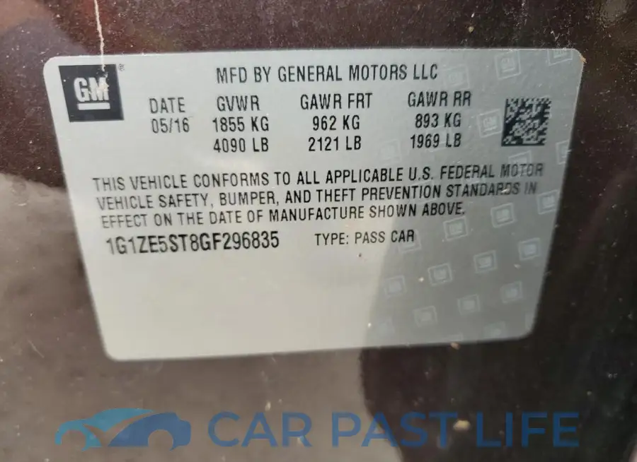 1G1ZE5ST8GF296835# 12