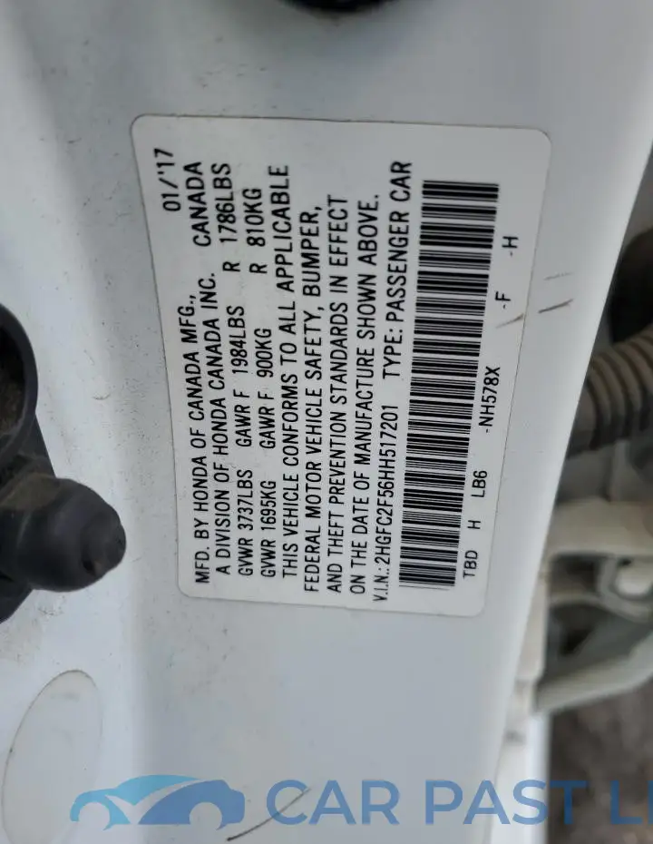 2HGFC2F56HH517201# 12