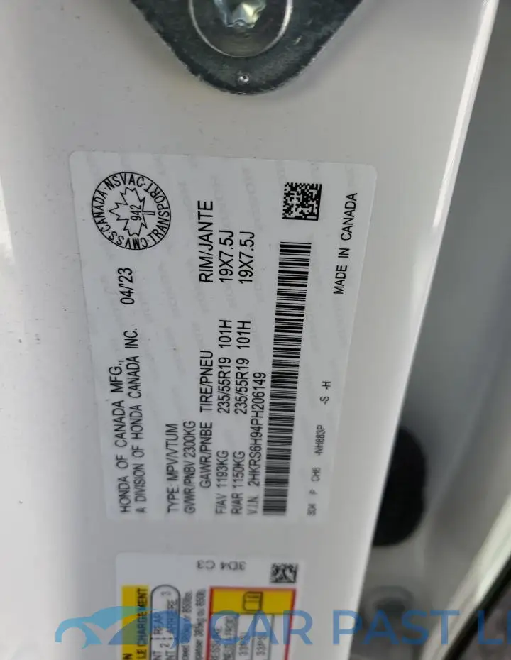 2HKRS6H94PH206149# 13