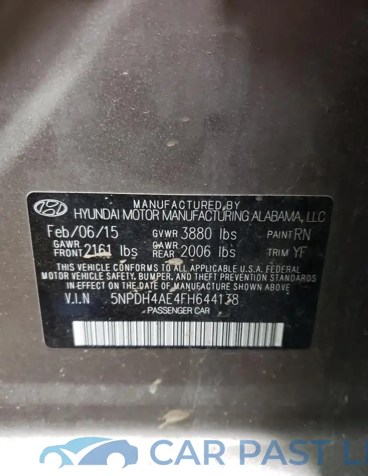 5NPDH4AE4FH644138# 13