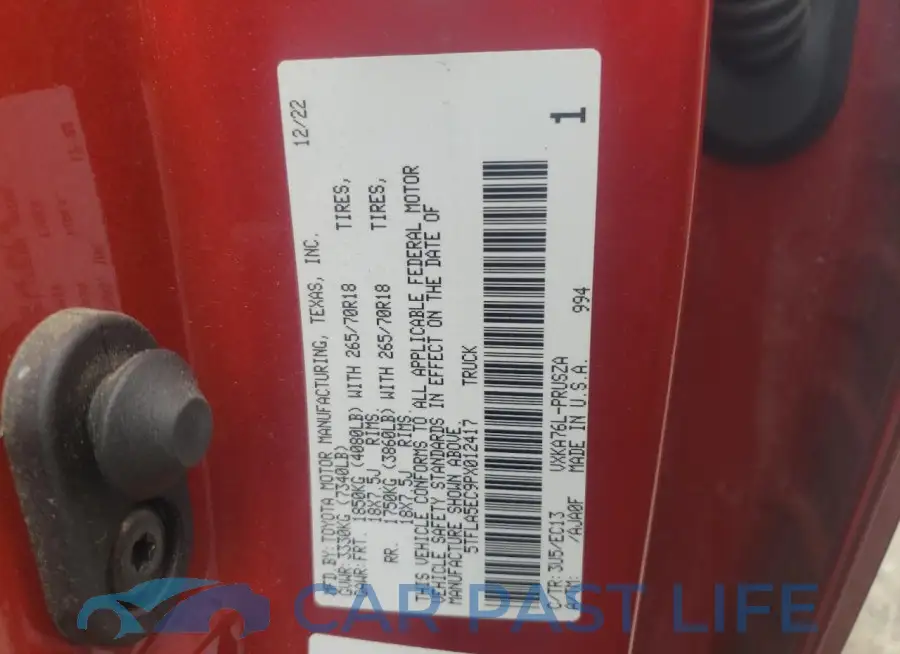 5TFLA5EC9PX012417# 12