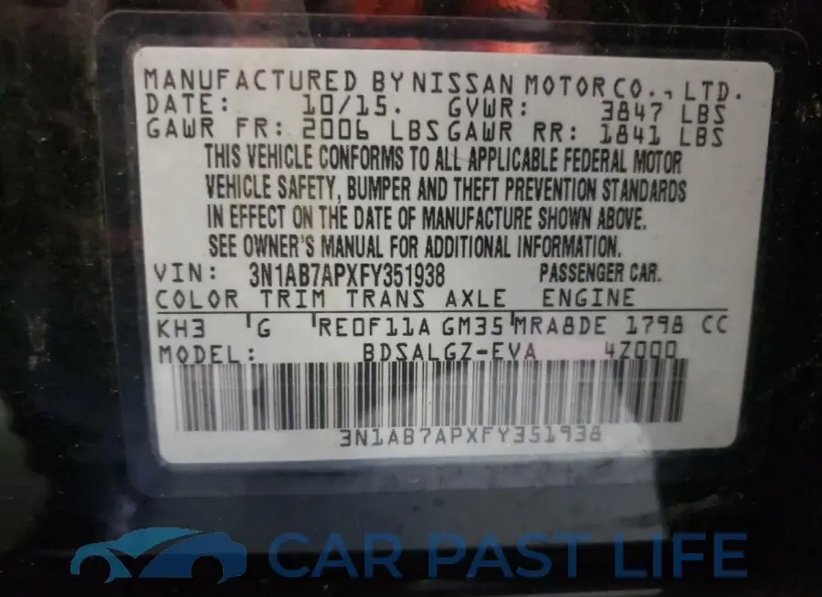 3N1AB7APXFY351938# 12