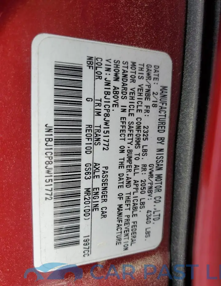 JN1BJ1CP8JW151772# 13