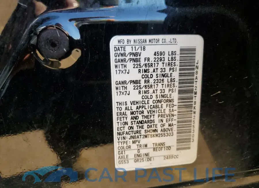 JN8AT2MT8KW255303# 12