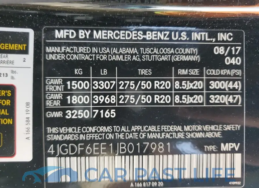 4JGDF6EE1JB017981# 13
