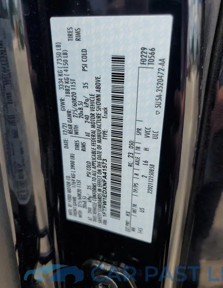 1FTFW1EDXNFA41573# 12