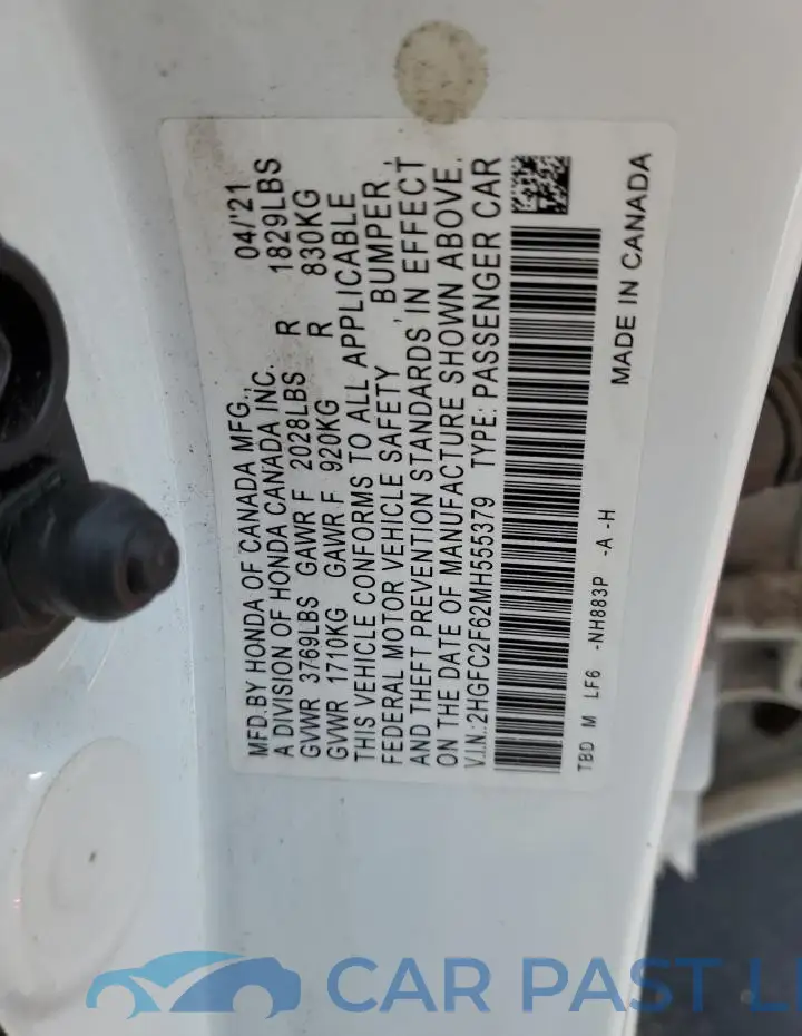2HGFC2F62MH555379# 13