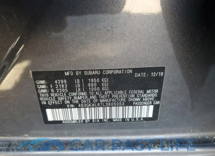 4S3GKAL67L3605053# 13