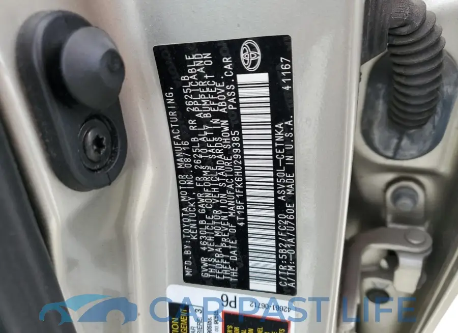 4T1BF1FK6HU299385# 12