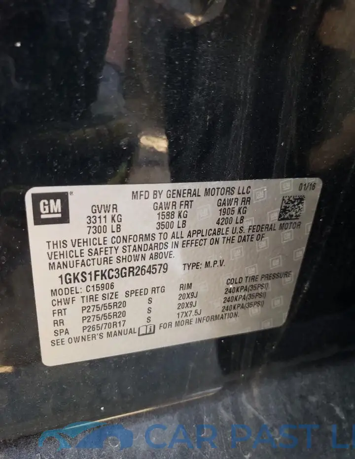 1GKS1FKC3GR264579# 14